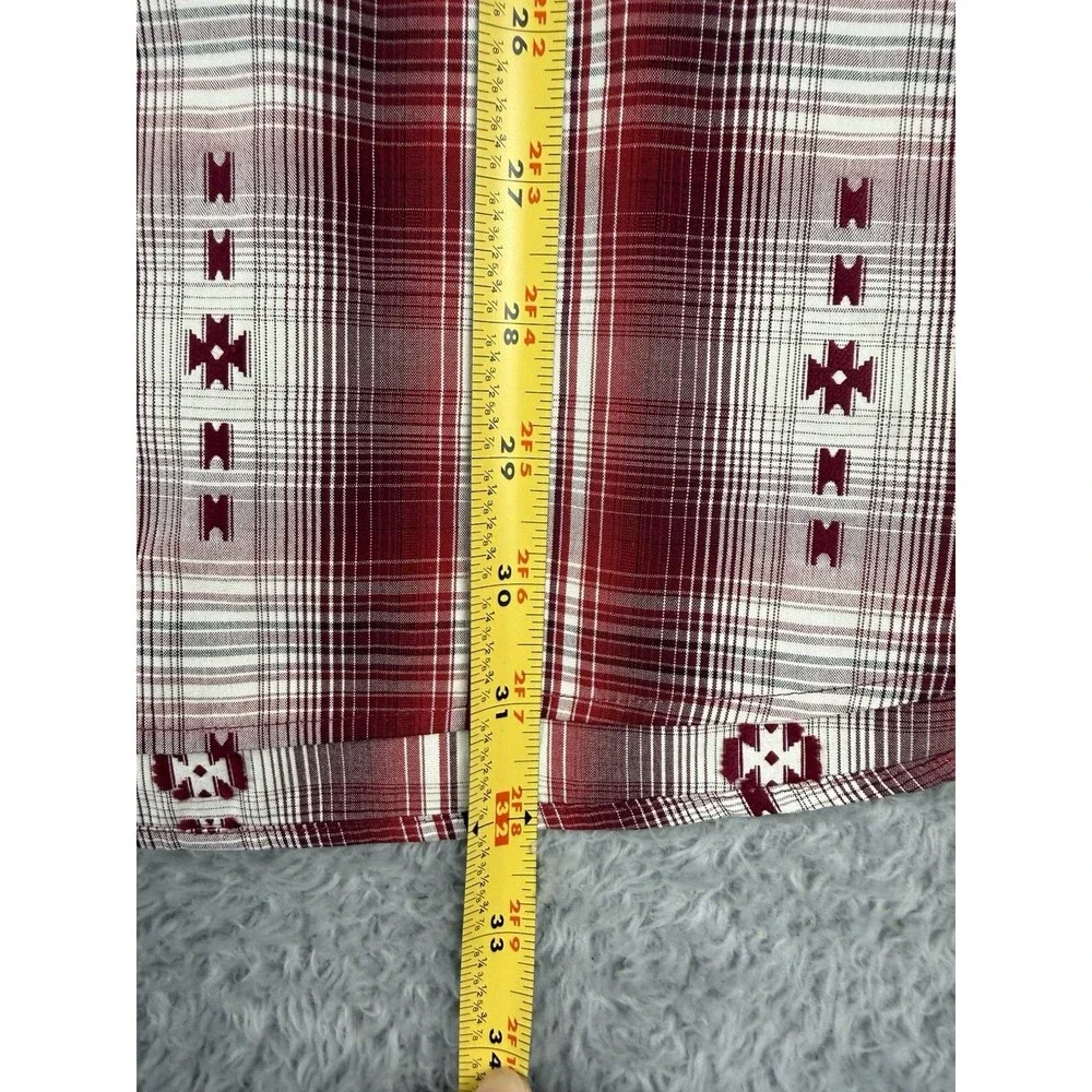 Ariat Pro Series Wilfred Shirt Mens M Red Plaid Western Button Down Long Sleeve - Picture 6 of 9